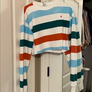 cropped champion hoodie